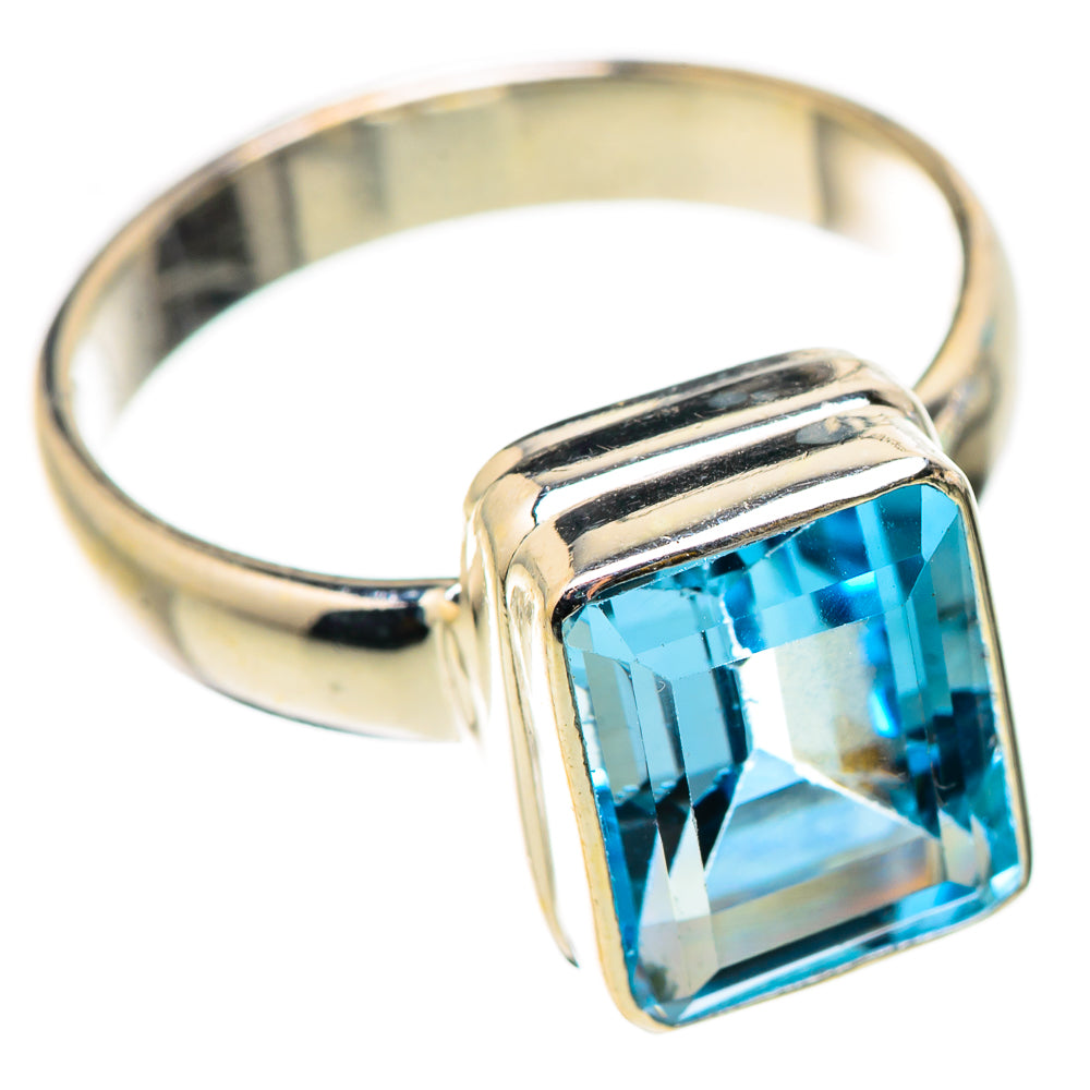 Blue Topaz Rings handcrafted by Ana Silver Co - RING130995 - Photo 2