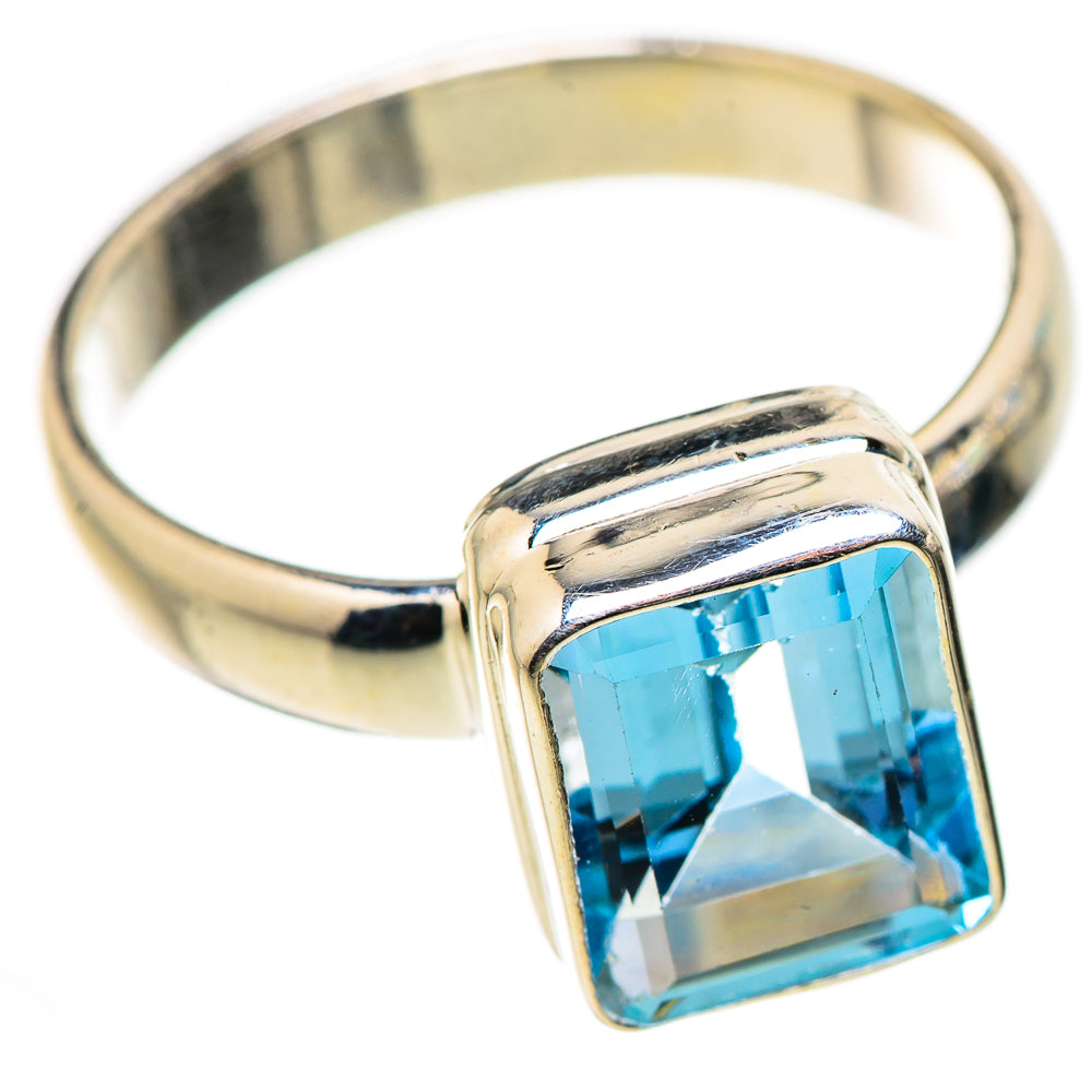 Blue Topaz Rings handcrafted by Ana Silver Co - RING131000 - Photo 2