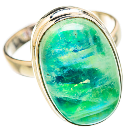 Green Moonstone Rings handcrafted by Ana Silver Co - RING131001 - Photo 2