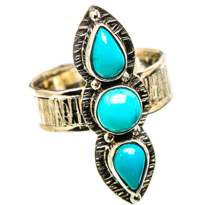 Sleeping Beauty Turquoise Rings handcrafted by Ana Silver Co - RING131021 - Photo 2