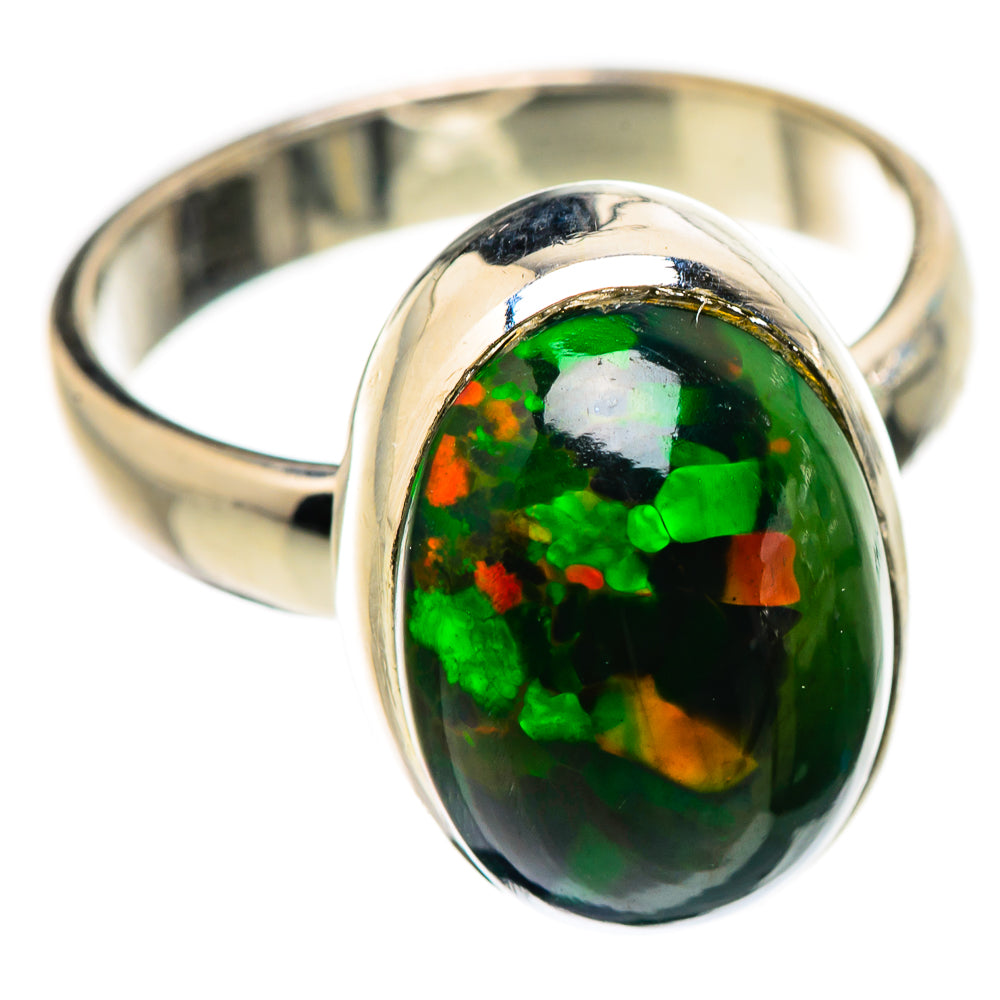 Black Opal Rings handcrafted by Ana Silver Co - RING131028 - Photo 2