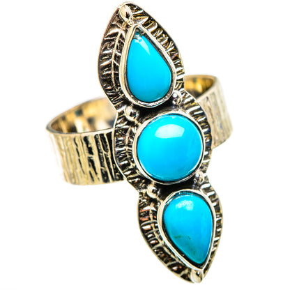 Sleeping Beauty Turquoise Rings handcrafted by Ana Silver Co - RING131030 - Photo 2