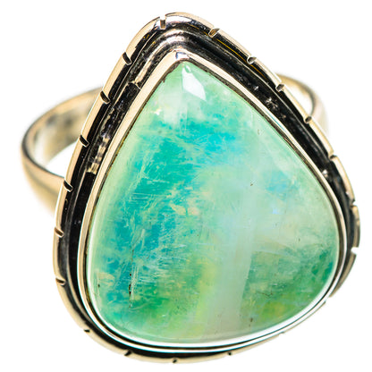 Green Moonstone Rings handcrafted by Ana Silver Co - RING131037 - Photo 2