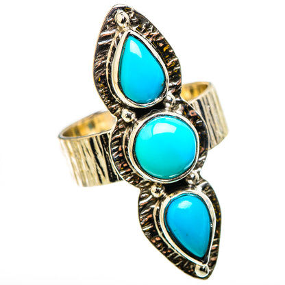 Sleeping Beauty Turquoise Rings handcrafted by Ana Silver Co - RING131042 - Photo 2