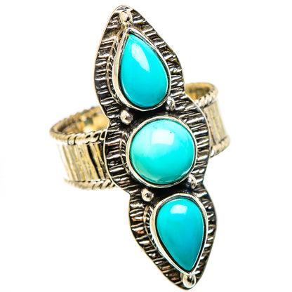 Sleeping Beauty Turquoise Rings handcrafted by Ana Silver Co - RING131044 - Photo 2