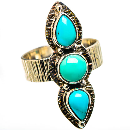 Sleeping Beauty Turquoise Rings handcrafted by Ana Silver Co - RING131046 - Photo 2