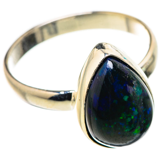 Black Opal Rings handcrafted by Ana Silver Co - RING131053 - Photo 2