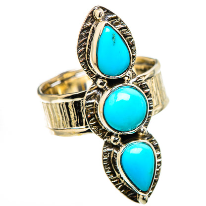 Sleeping Beauty Turquoise Rings handcrafted by Ana Silver Co - RING131056 - Photo 2