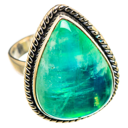 Green Moonstone Rings handcrafted by Ana Silver Co - RING131061 - Photo 2