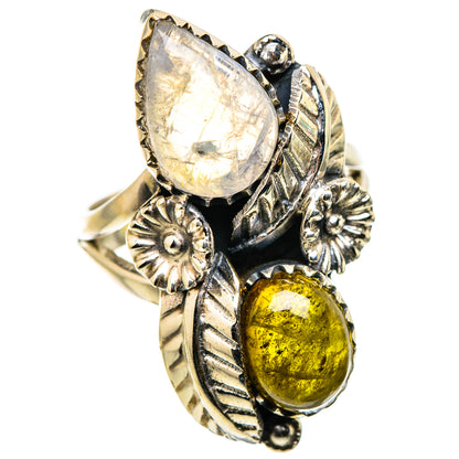 Rainbow Moonstone Rings handcrafted by Ana Silver Co - RING131062 - Photo 2