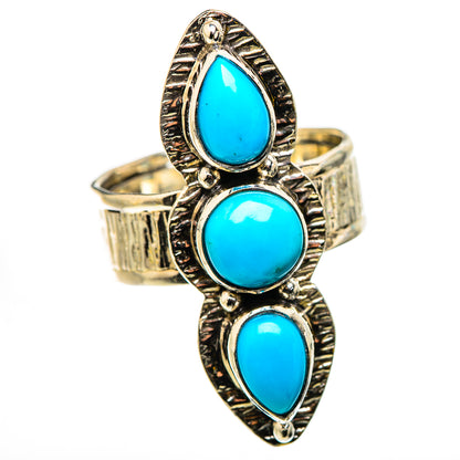 Sleeping Beauty Turquoise Rings handcrafted by Ana Silver Co - RING131066 - Photo 2