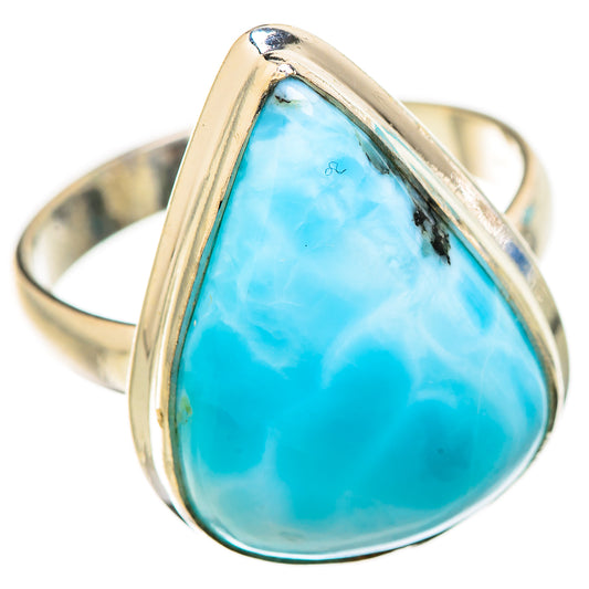 Larimar Rings handcrafted by Ana Silver Co - RING131069 - Photo 2