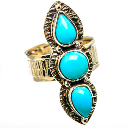 Sleeping Beauty Turquoise Rings handcrafted by Ana Silver Co - RING131070 - Photo 2