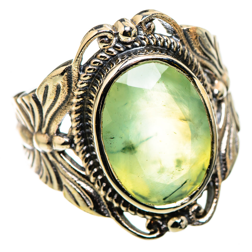 Prehnite Rings handcrafted by Ana Silver Co - RING131081 - Photo 2