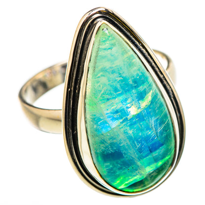 Green Moonstone Rings handcrafted by Ana Silver Co - RING131082 - Photo 2