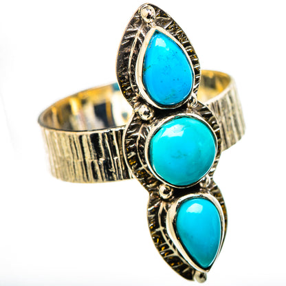 Sleeping Beauty Turquoise Rings handcrafted by Ana Silver Co - RING131088 - Photo 2