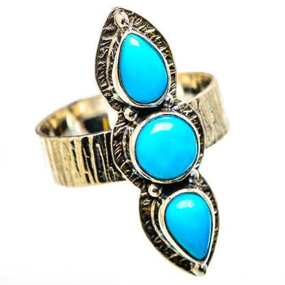 Sleeping Beauty Turquoise Rings handcrafted by Ana Silver Co - RING131095 - Photo 2
