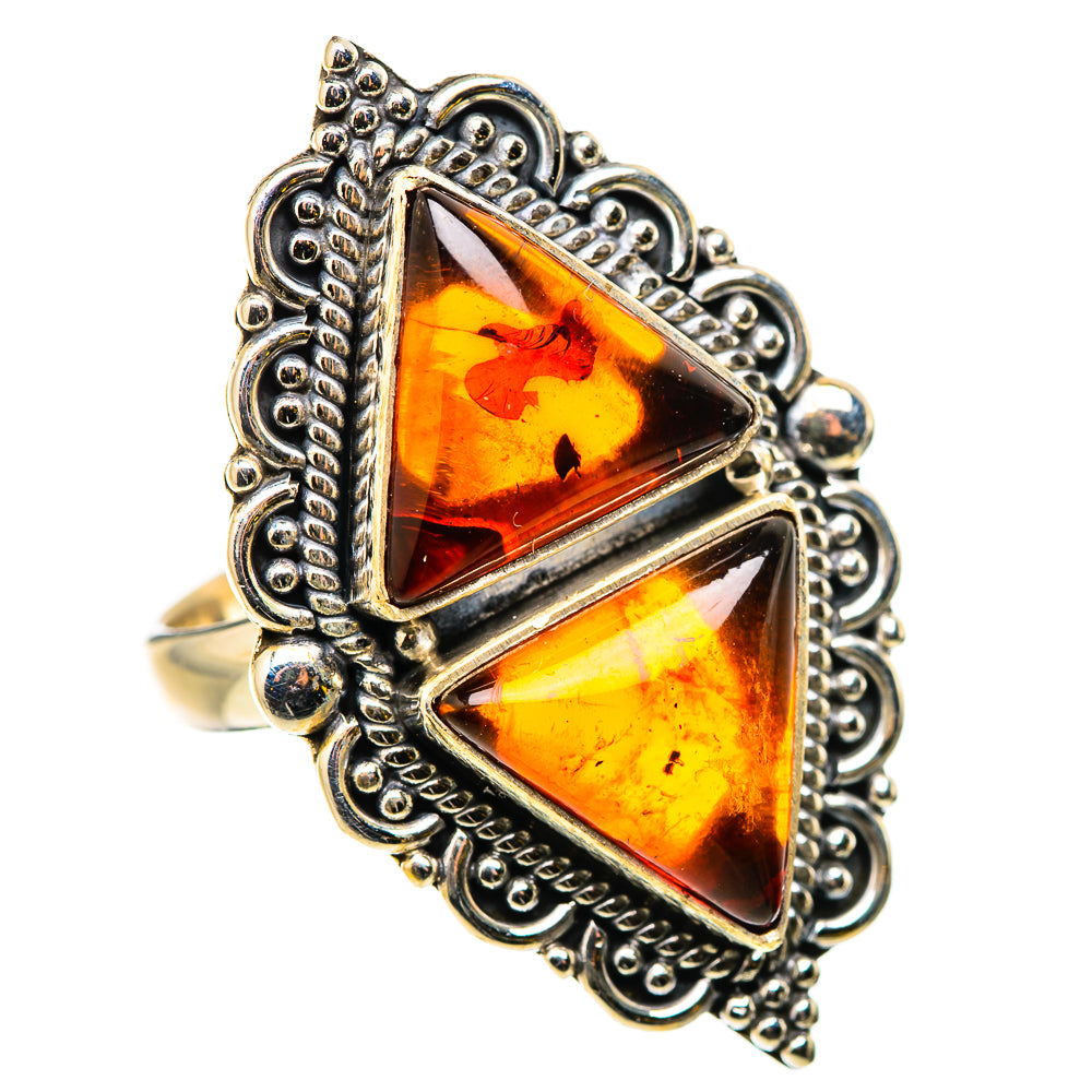 Baltic Amber Rings handcrafted by Ana Silver Co - RING131098 - Photo 2