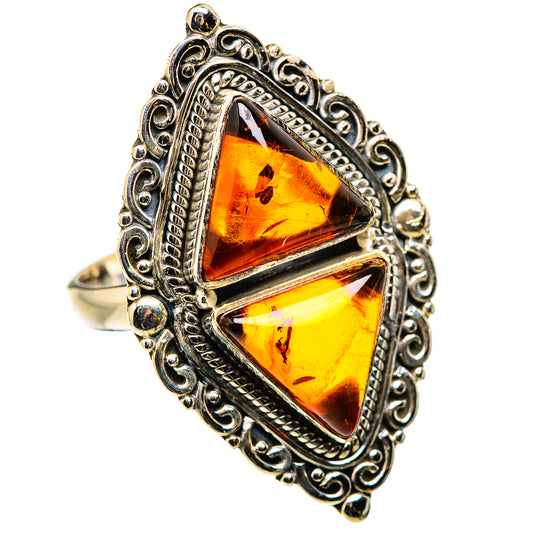 Baltic Amber Rings handcrafted by Ana Silver Co - RING131099 - Photo 2
