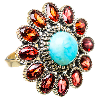 Larimar Rings handcrafted by Ana Silver Co - RING131108 - Photo 2