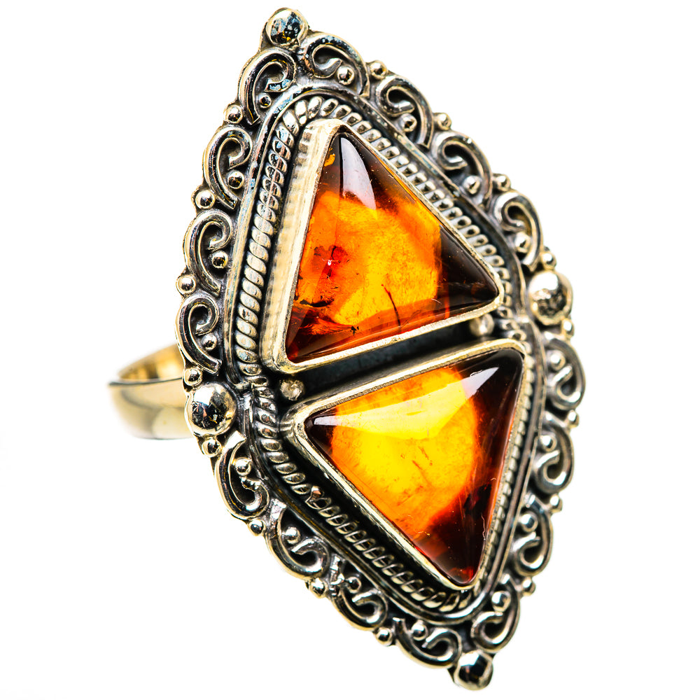 Baltic Amber Rings handcrafted by Ana Silver Co - RING131112 - Photo 2