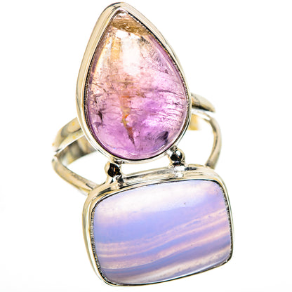 Blue Lace Agate Rings handcrafted by Ana Silver Co - RING131115 - Photo 2
