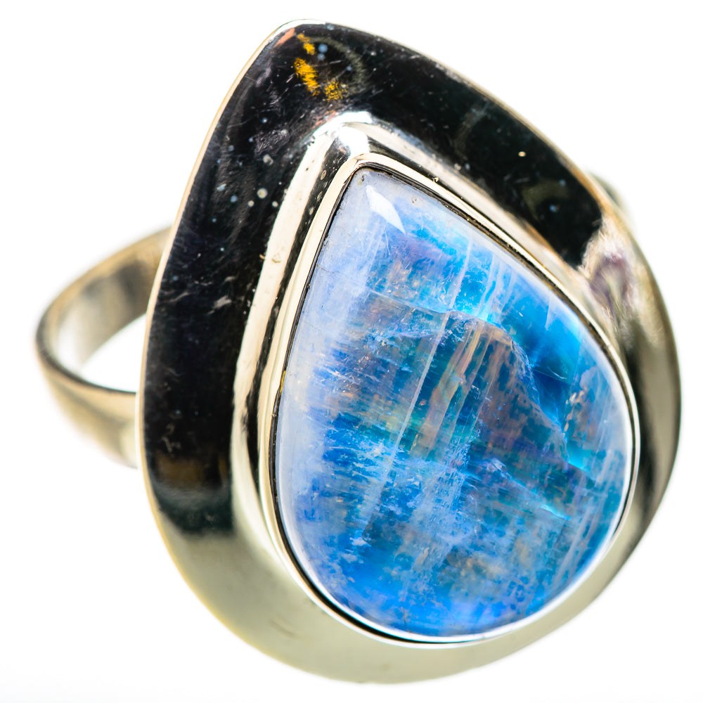 Rainbow Moonstone Rings handcrafted by Ana Silver Co - RING131120 - Photo 2