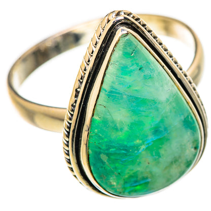 Green Moonstone Rings handcrafted by Ana Silver Co - RING131121 - Photo 2