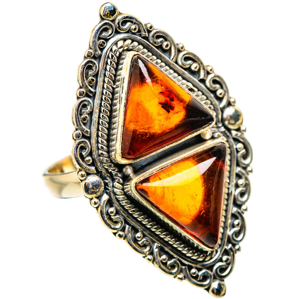 Baltic Amber Rings handcrafted by Ana Silver Co - RING131124 - Photo 2