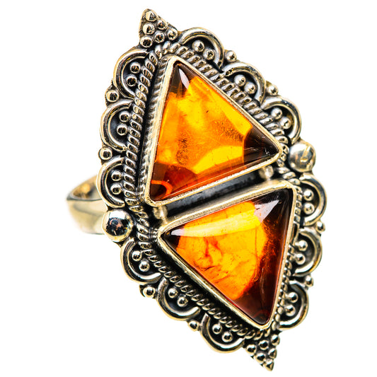 Baltic Amber Rings handcrafted by Ana Silver Co - RING131132 - Photo 2