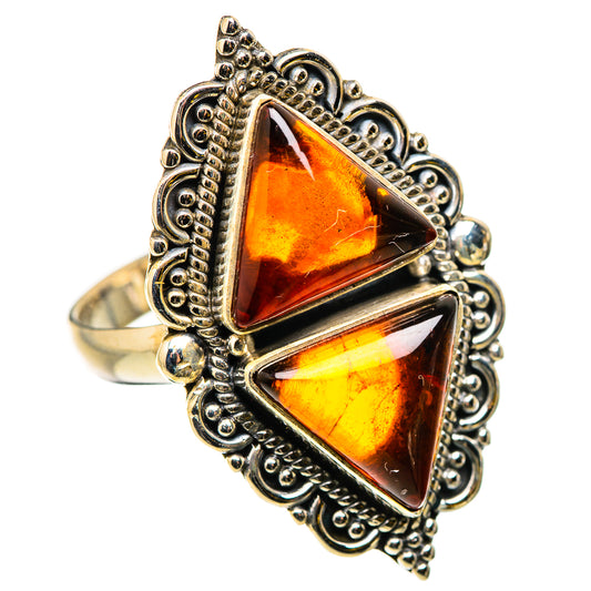 Baltic Amber Rings handcrafted by Ana Silver Co - RING131137 - Photo 2