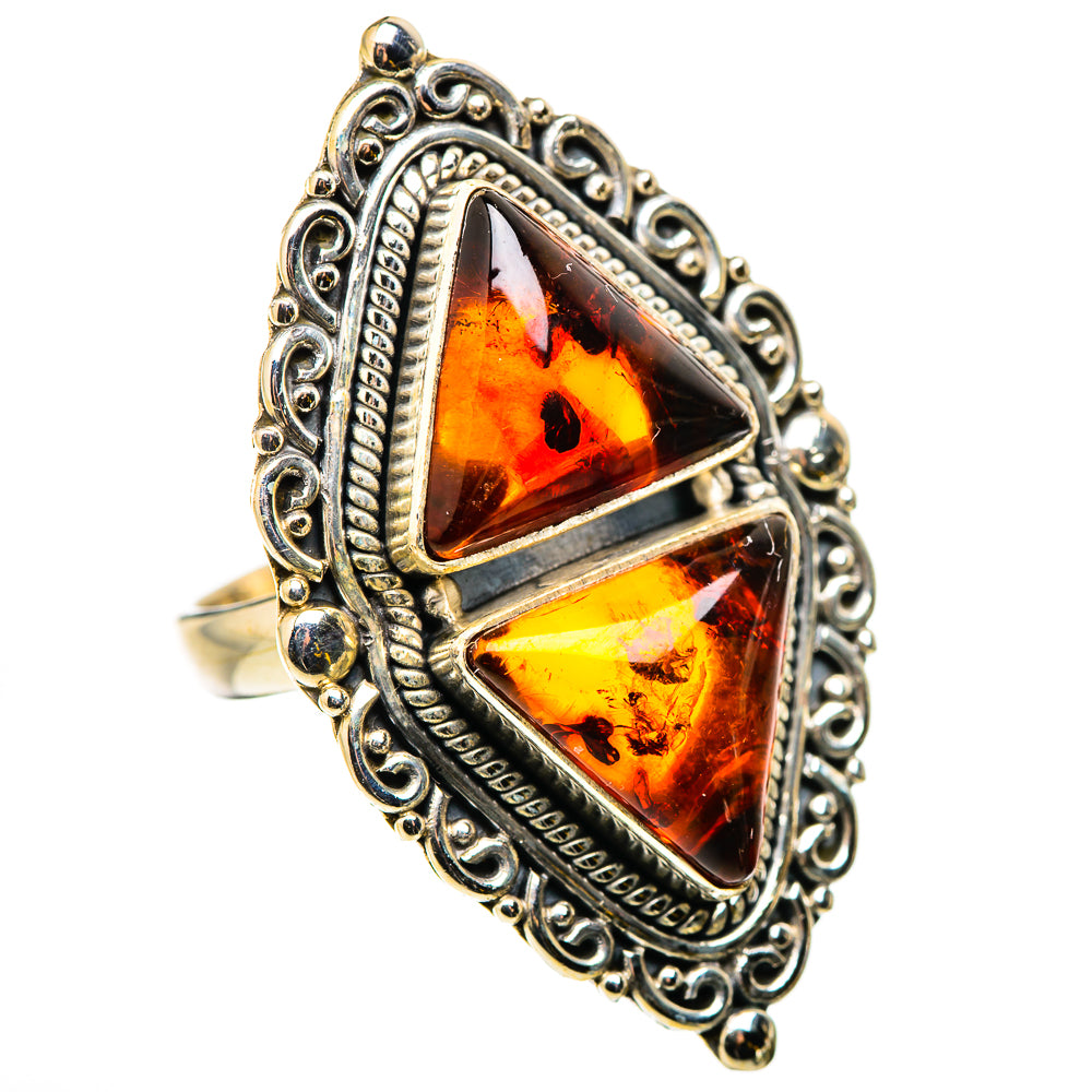Baltic Amber Rings handcrafted by Ana Silver Co - RING131138 - Photo 2