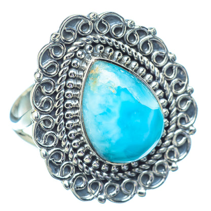 Larimar Rings handcrafted by Ana Silver Co - RING13114