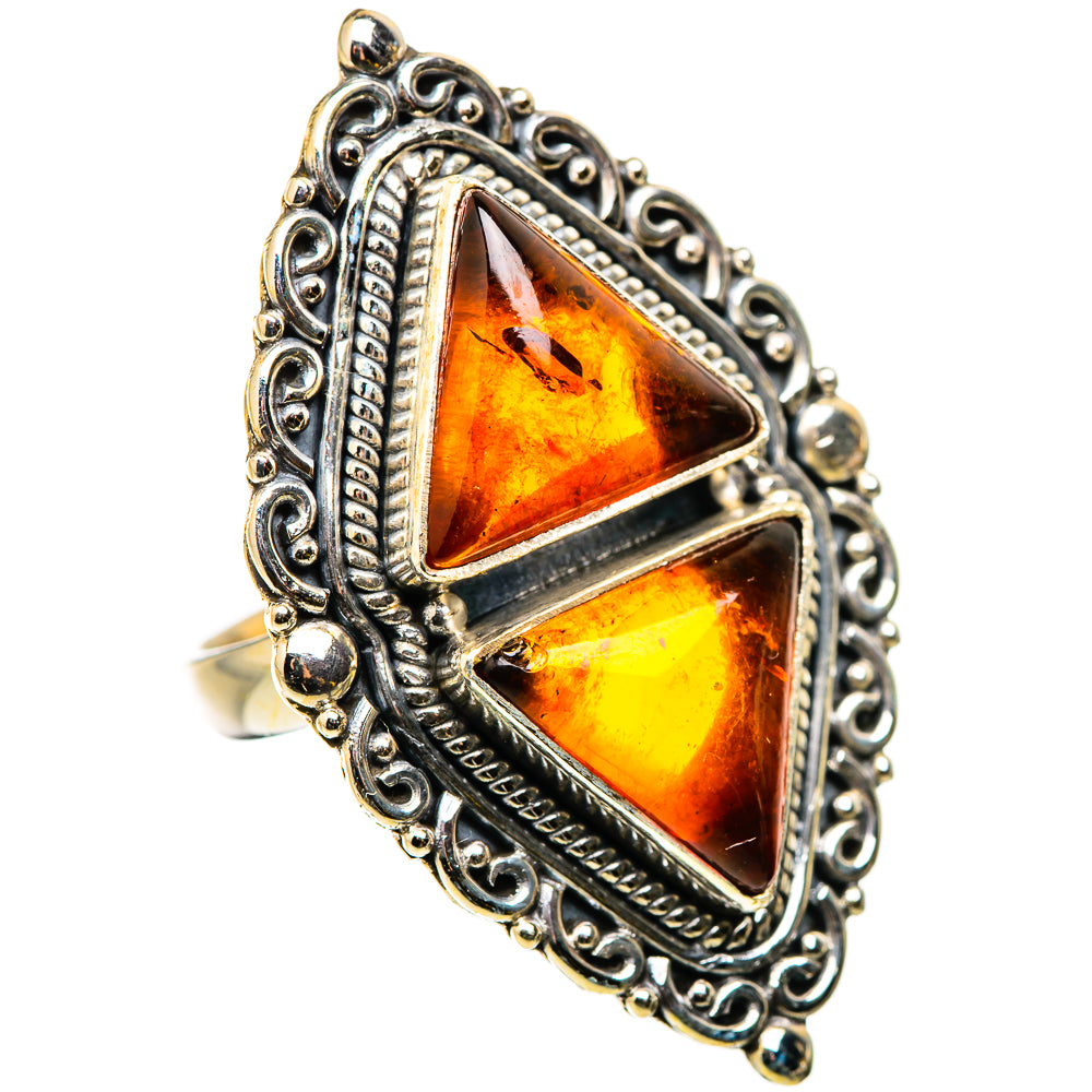 Baltic Amber Rings handcrafted by Ana Silver Co - RING131143 - Photo 2