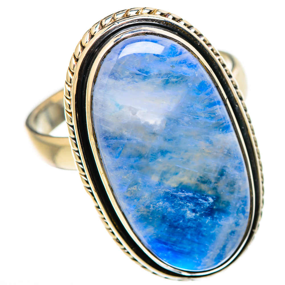 Rainbow Moonstone Rings handcrafted by Ana Silver Co - RING131146 - Photo 2