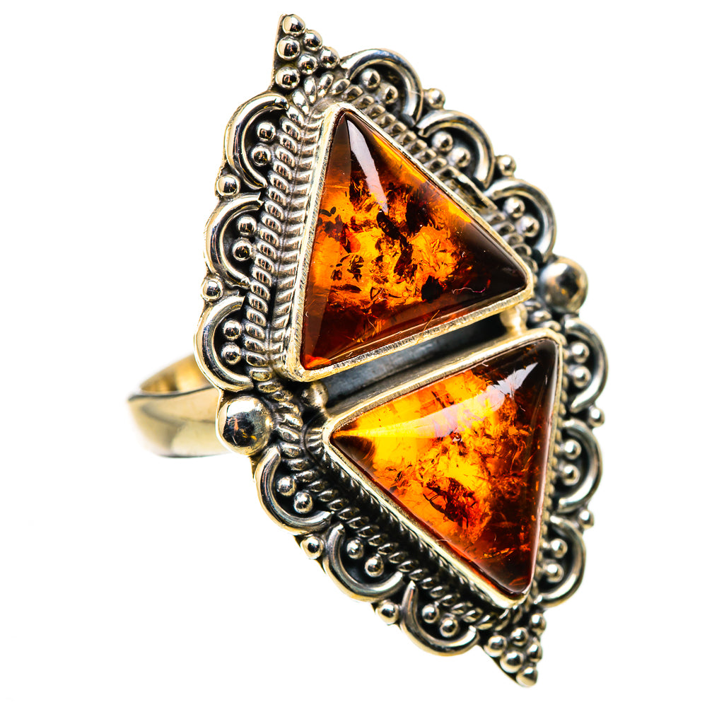 Baltic Amber Rings handcrafted by Ana Silver Co - RING131147 - Photo 2