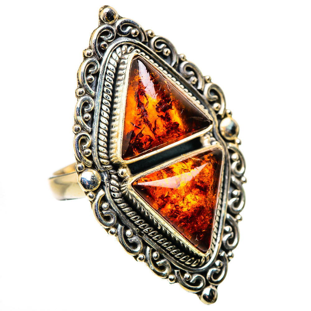 Baltic Amber Rings handcrafted by Ana Silver Co - RING131148 - Photo 2