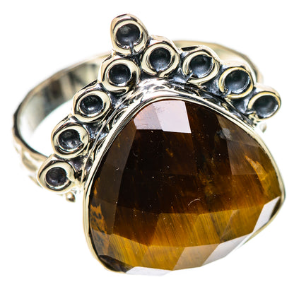 Tiger Eye Rings handcrafted by Ana Silver Co - RING131155 - Photo 2