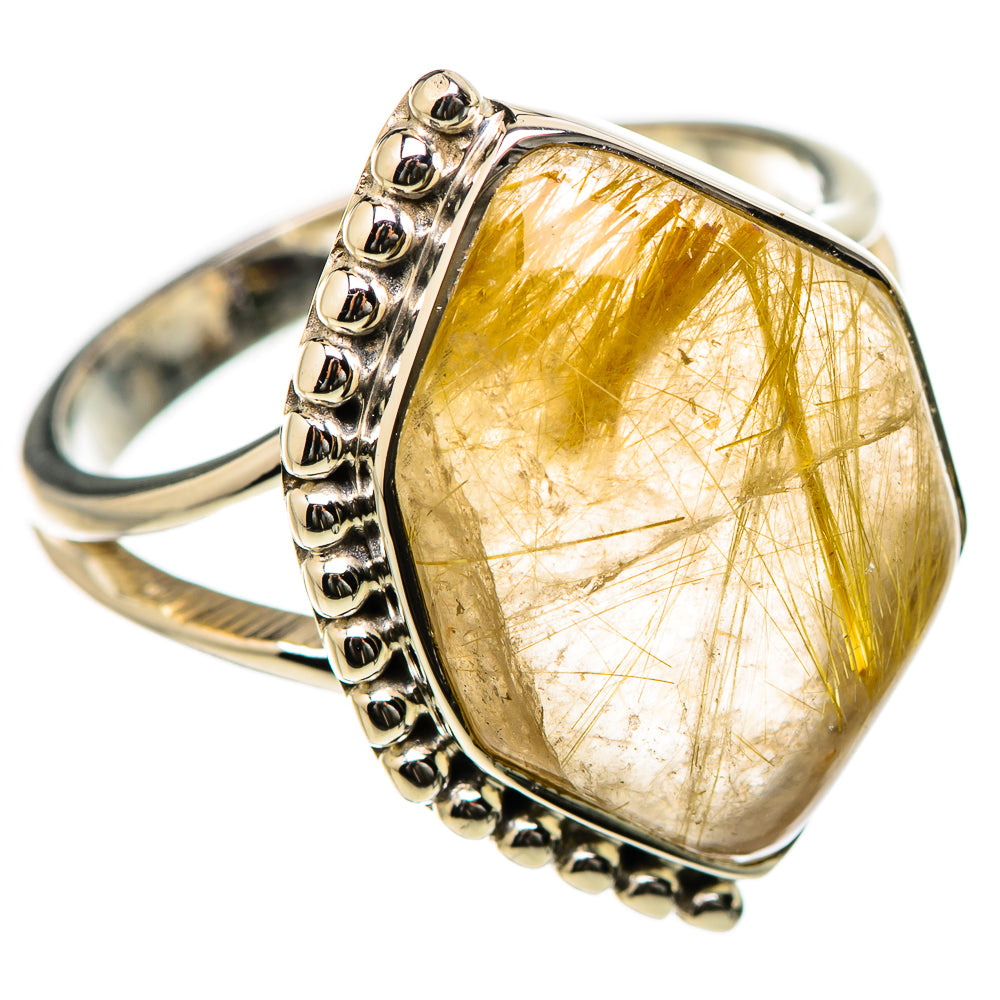 Rutilated Quartz Rings handcrafted by Ana Silver Co - RING131164 - Photo 2