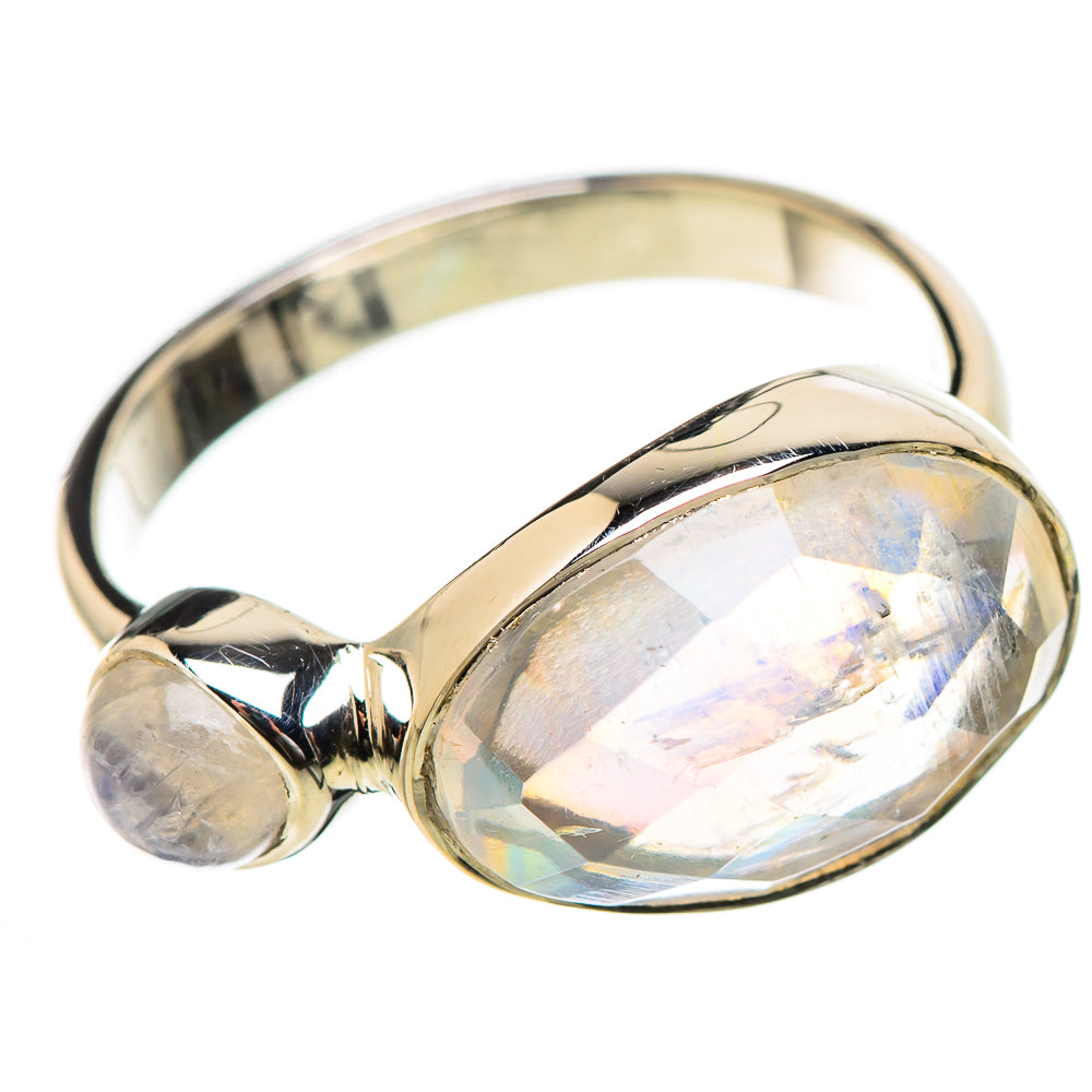 Rainbow Moonstone Rings handcrafted by Ana Silver Co - RING131169 - Photo 2