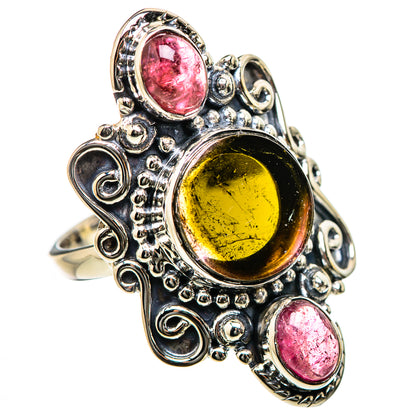 Watermelon Tourmaline Rings handcrafted by Ana Silver Co - RING131170 - Photo 2