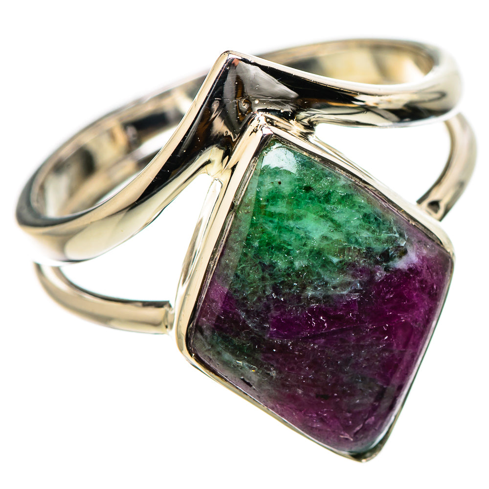 Ruby Zoisite Rings handcrafted by Ana Silver Co - RING131171 - Photo 2