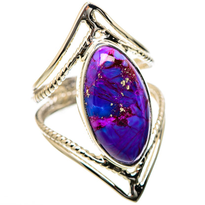 Purple Copper Composite Turquoise Rings handcrafted by Ana Silver Co - RING131182 - Photo 2
