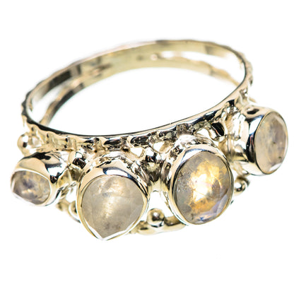 Rainbow Moonstone Rings handcrafted by Ana Silver Co - RING131206 - Photo 2