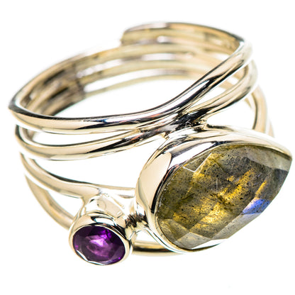 Labradorite Rings handcrafted by Ana Silver Co - RING131209 - Photo 2