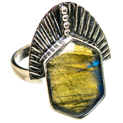 Labradorite Rings handcrafted by Ana Silver Co - RING131211 - Photo 2