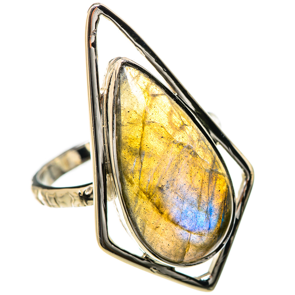 Labradorite Rings handcrafted by Ana Silver Co - RING131220 - Photo 2