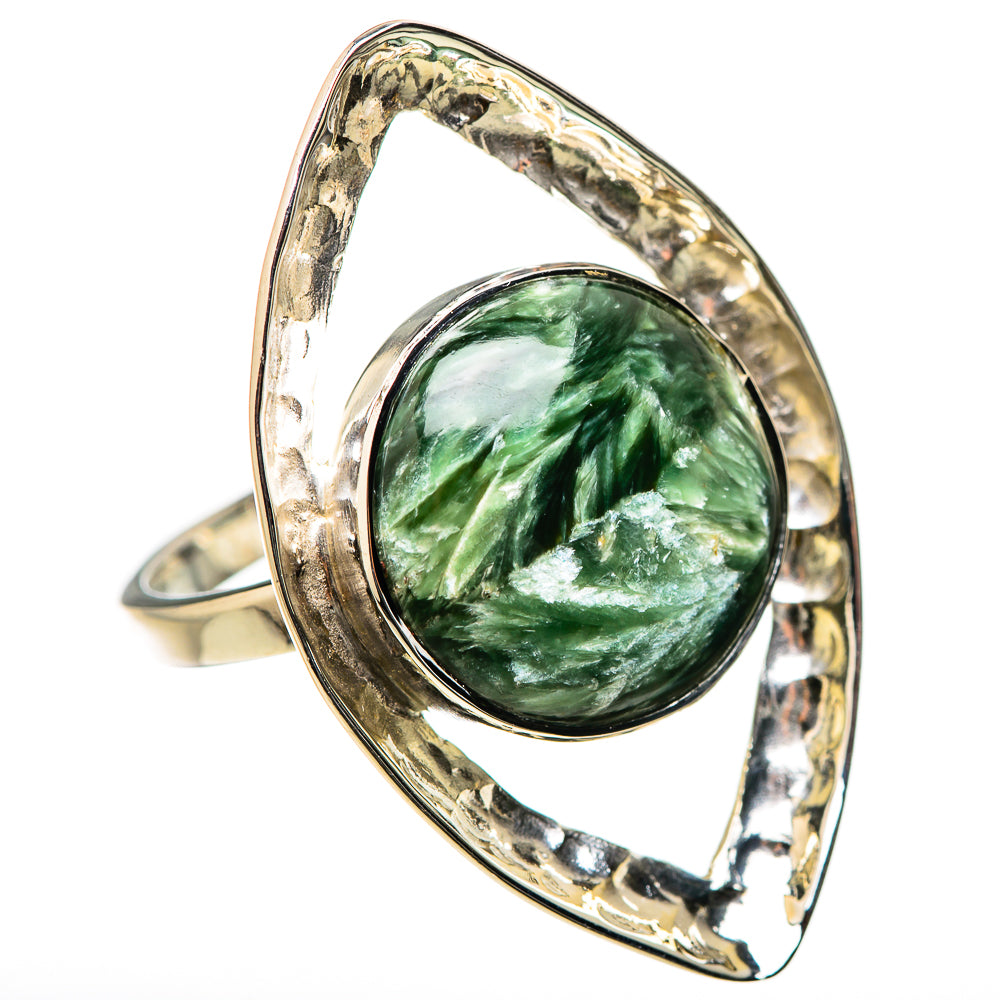 Seraphinite Rings handcrafted by Ana Silver Co - RING131221 - Photo 2