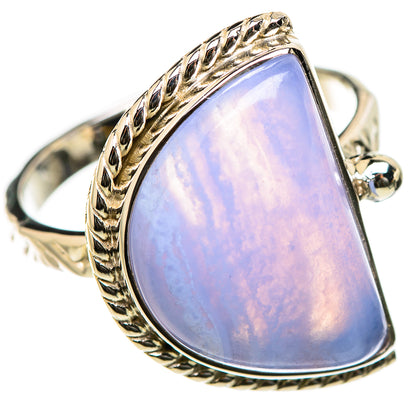 Blue Lace Agate Rings handcrafted by Ana Silver Co - RING131226 - Photo 2