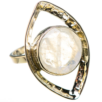 Rainbow Moonstone Rings handcrafted by Ana Silver Co - RING131233 - Photo 2
